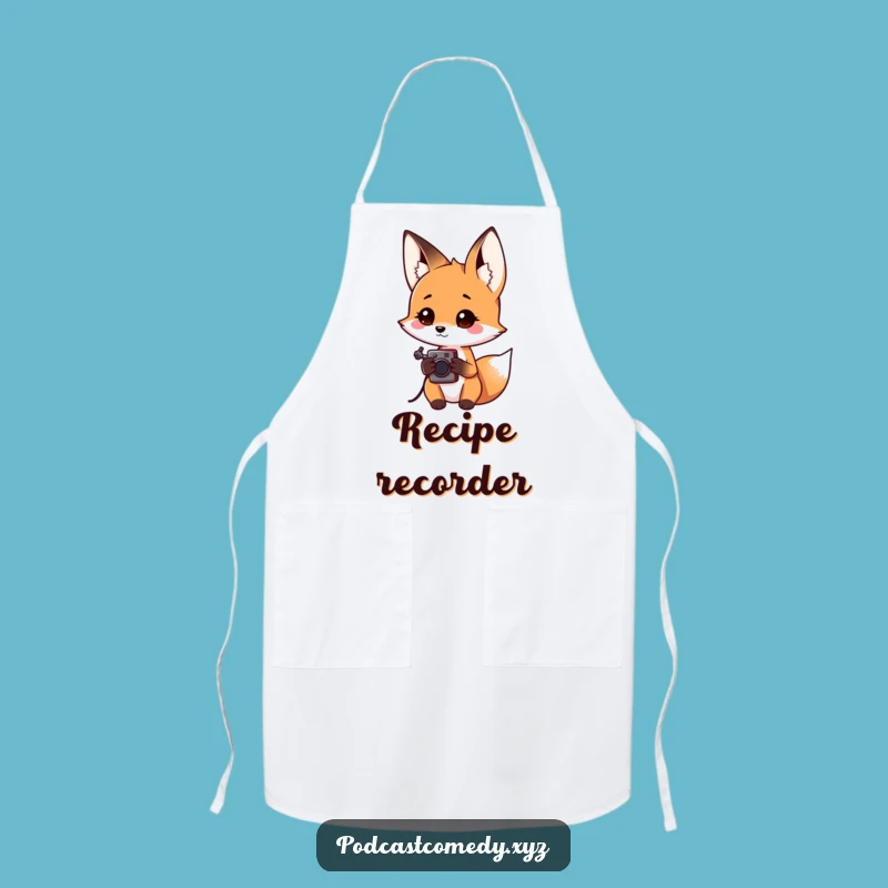 Funny Kawaii Fox Apron: Investigate Recipes with Flair