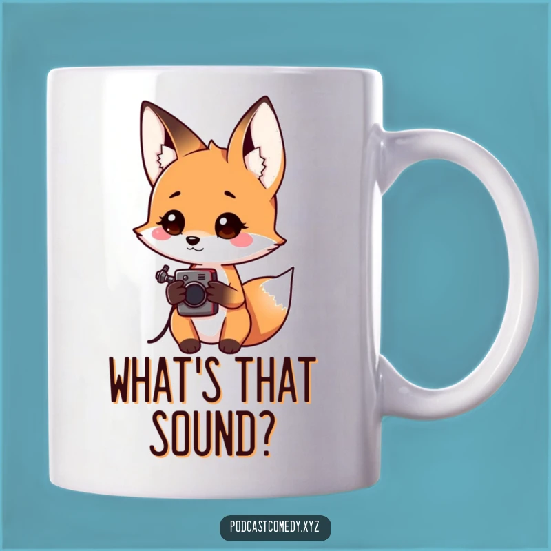 Funny Kawaii Fox Reporter Mug: Perfect Gift for Curious Minds