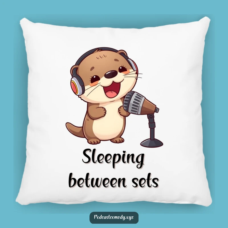 Funny Kawaii Otter Pillow: Cuddle Up with Your Favorite Music Buddy