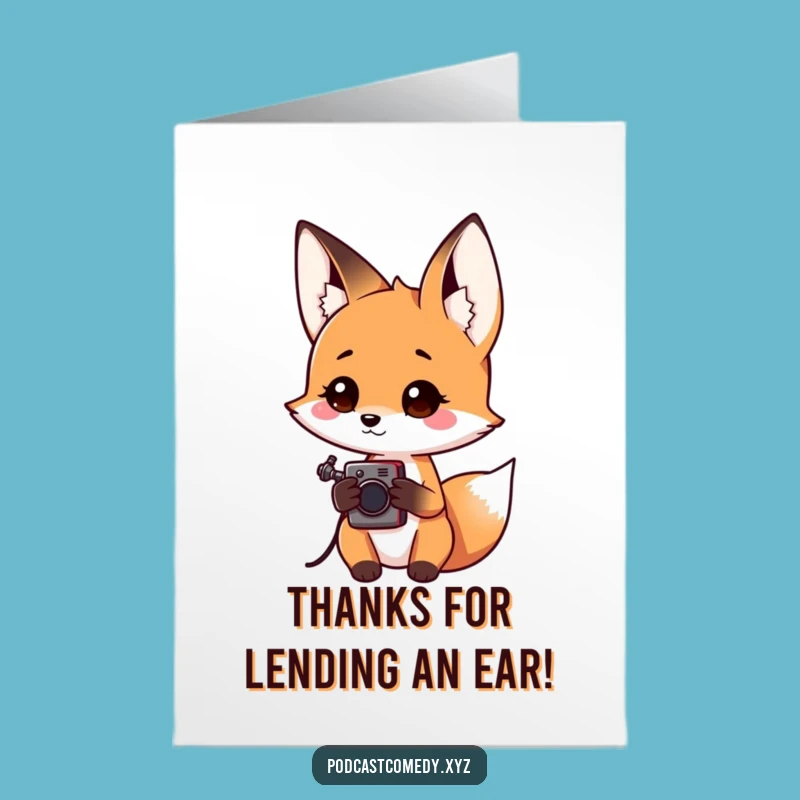 Free Printable Thank You Card: Fox Records Your Kindness!