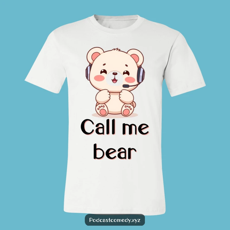 Funny Kawaii Bear Headset T-Shirt: Show Your Gaming Spirit