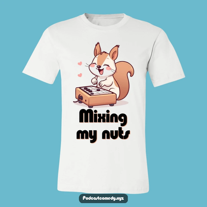 Funny Kawaii Squirrel Producer Tee: Rock Your Mixes in Style